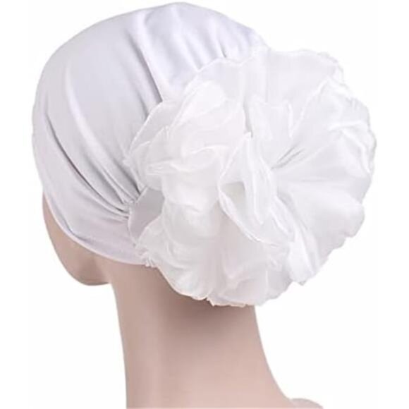 Women\'s Flower Elastic  Beanie – Head Scarf Wrap, Chemo Cap Hat for Cancer